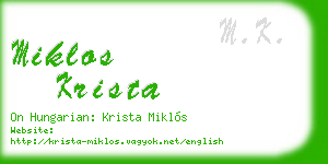 miklos krista business card